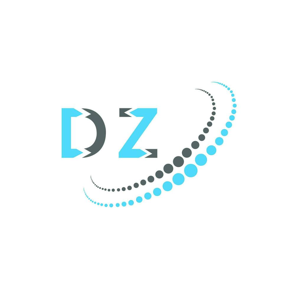 DZ letter logo creative design. DZ unique design. vector