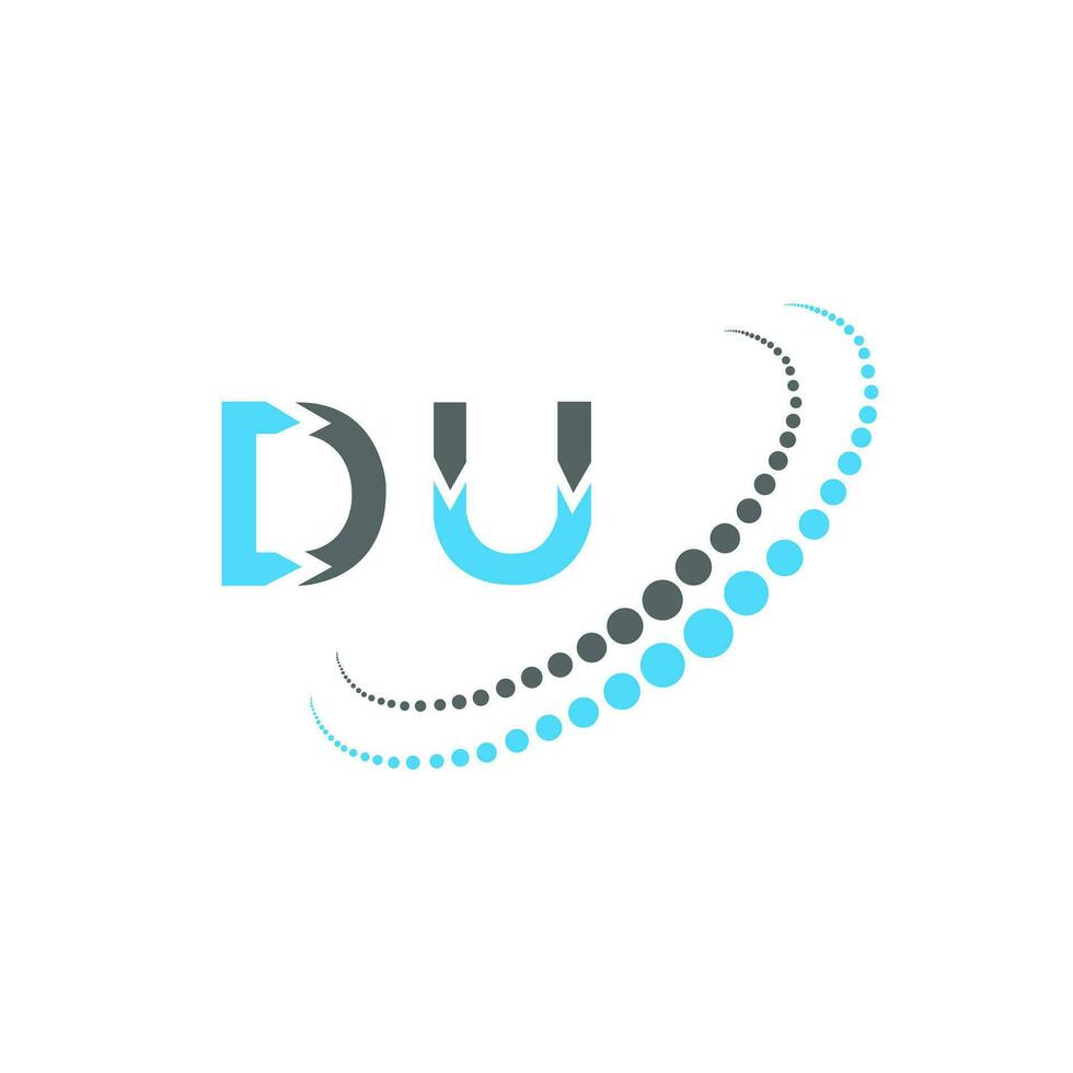 DU letter logo creative design. DU unique design. vector