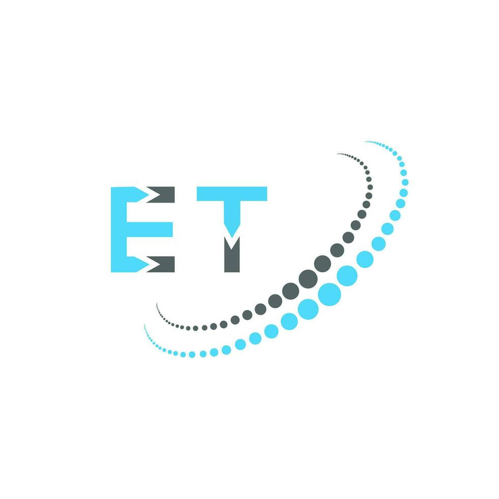 ET letter logo creative design. ET unique design. vector