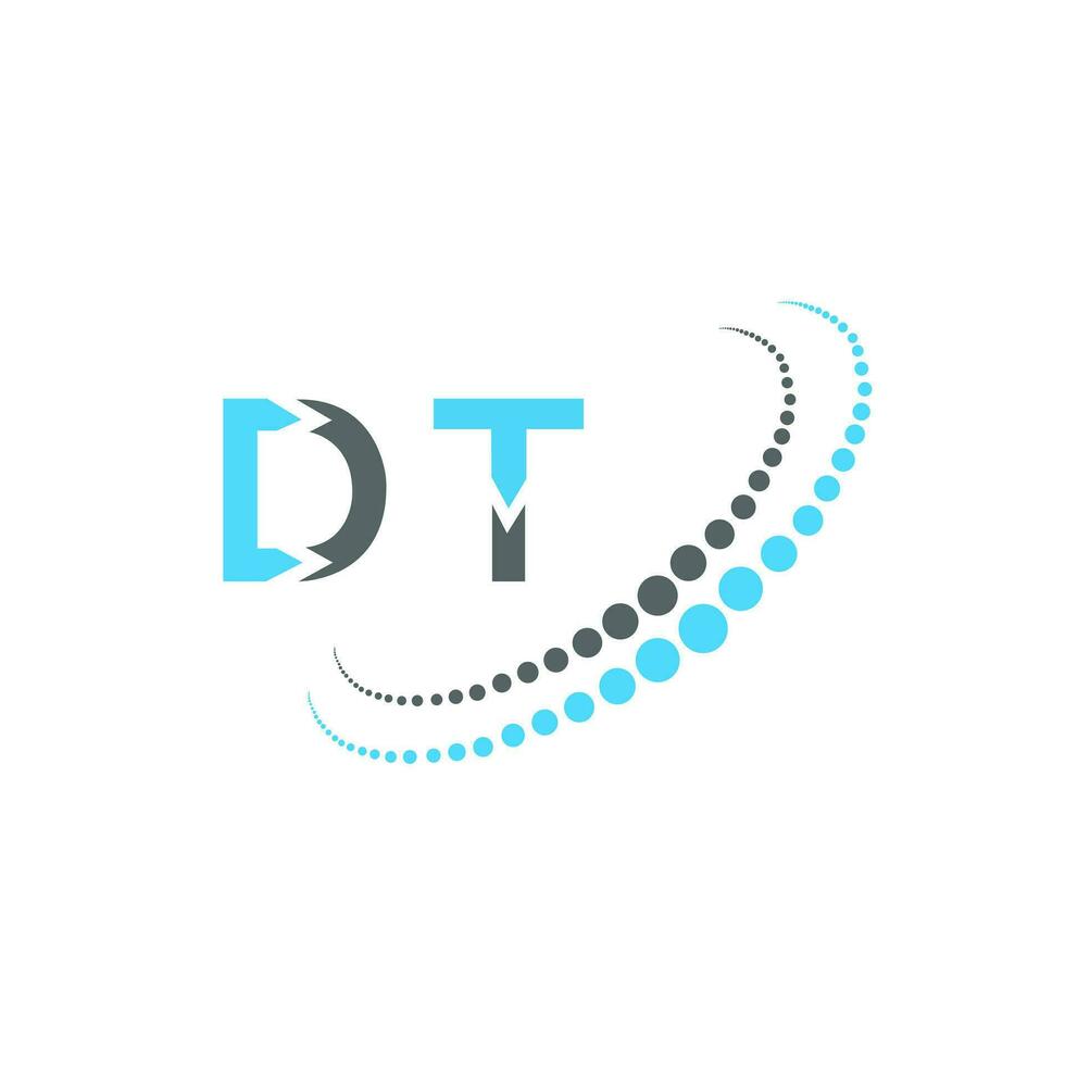 DT letter logo creative design. DT unique design. vector