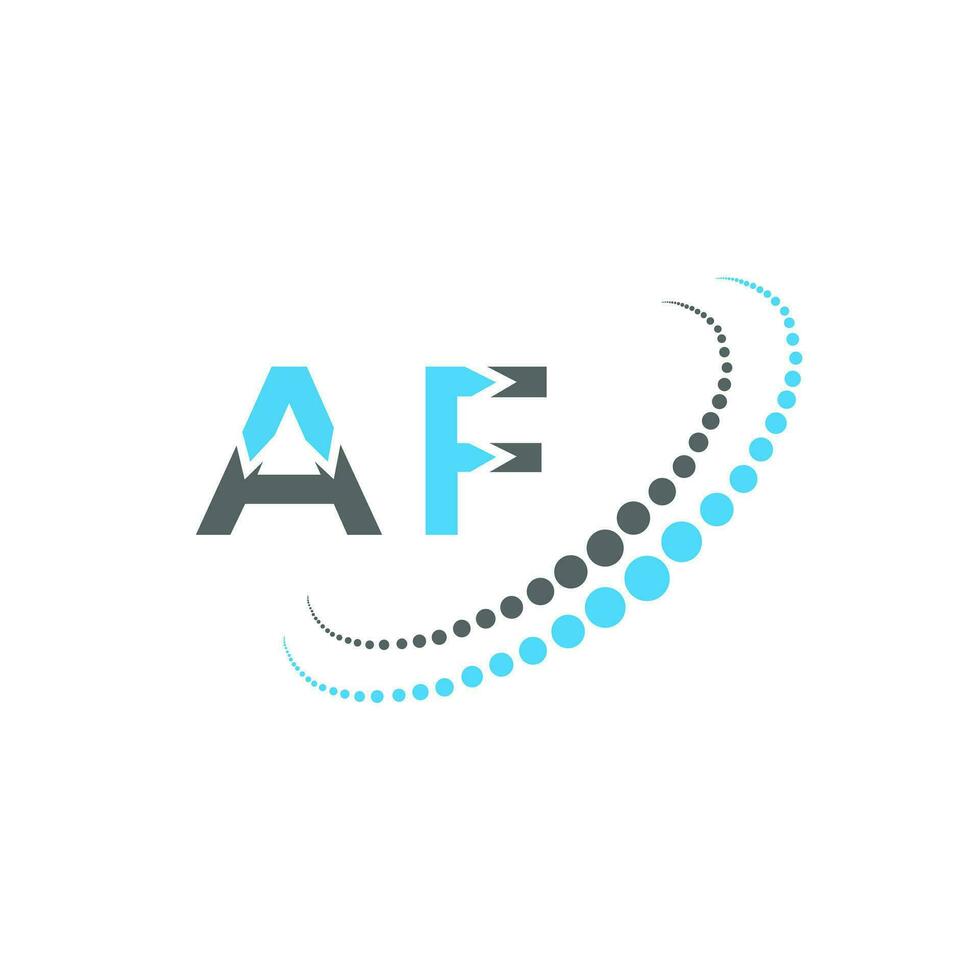 AF letter logo creative design. AF unique design. vector