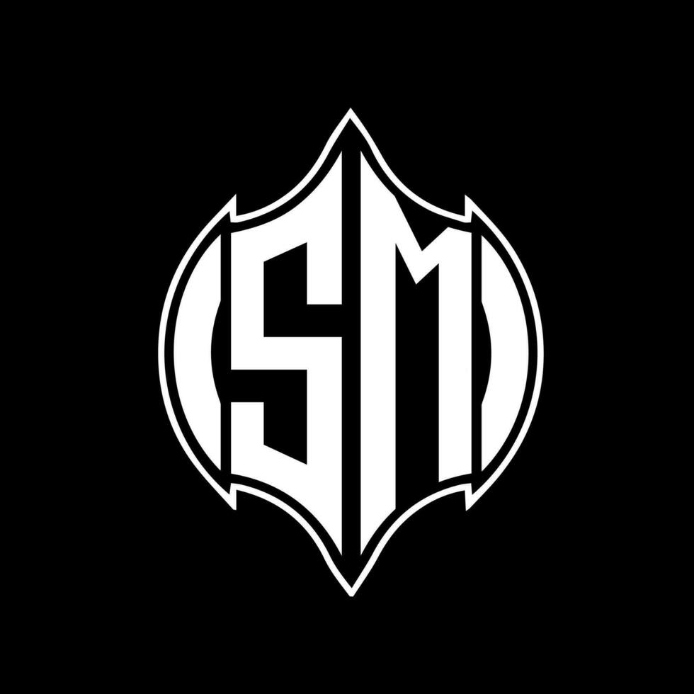 SM letter logo design. SM creative monogram initials letter logo concept. SM Unique modern flat abstract vector letter logo design.