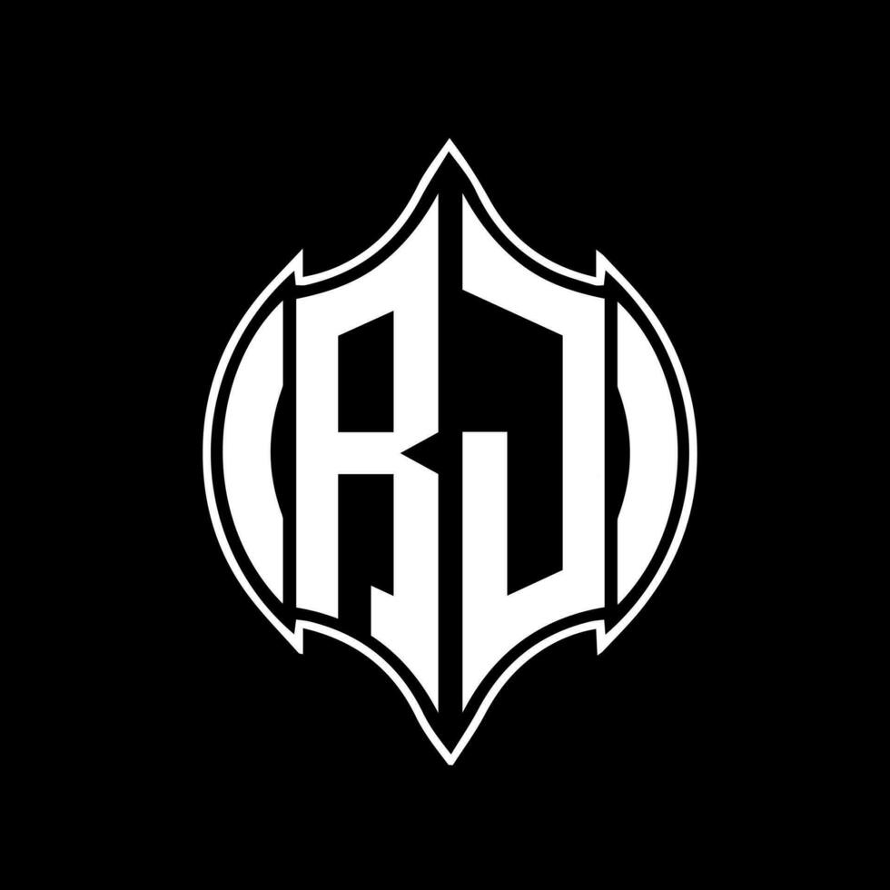 RJ letter logo design. RJ creative monogram initials letter logo concept. RJ Unique modern flat abstract vector letter logo design.
