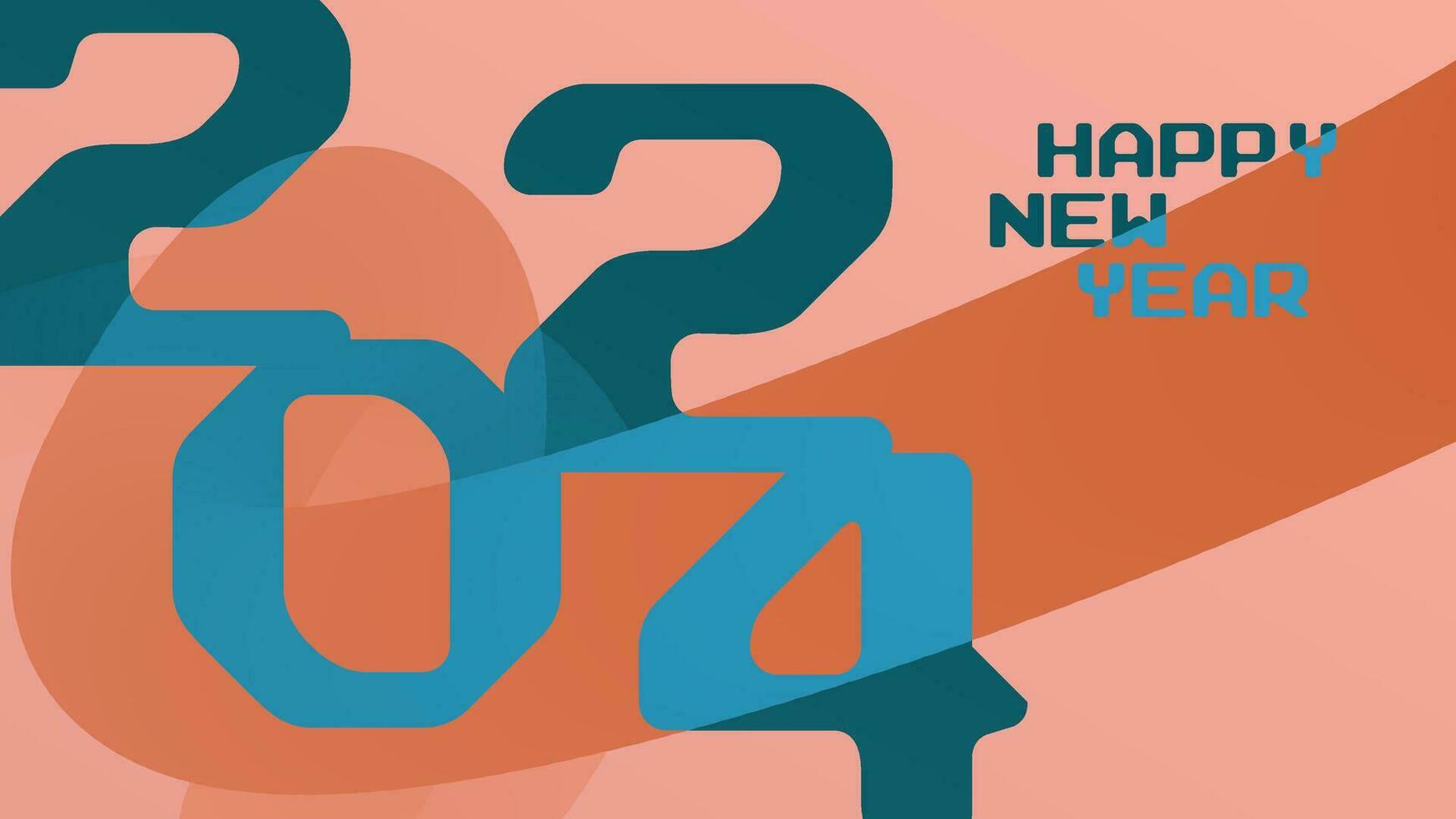 2024 happy new year vector abstract banner
