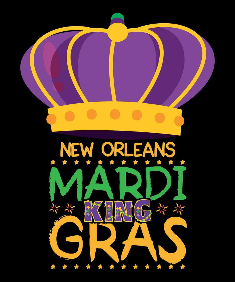 nuevo orlen mardi Rey gras camiseta vector