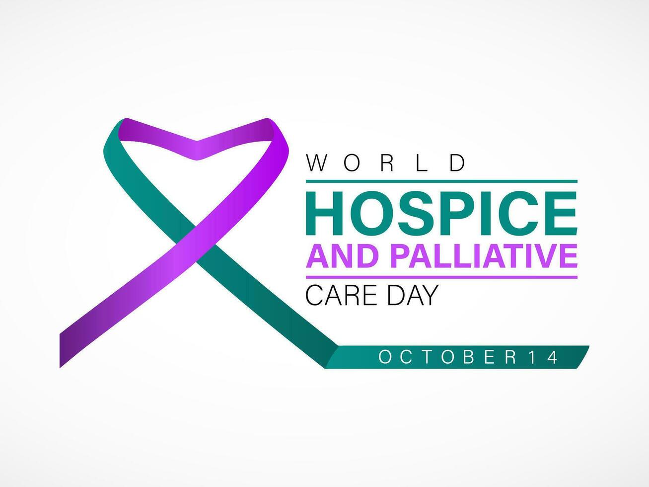 Hospice and Palliative care day is observed each year in October . Banner, poster, card, background design. vector