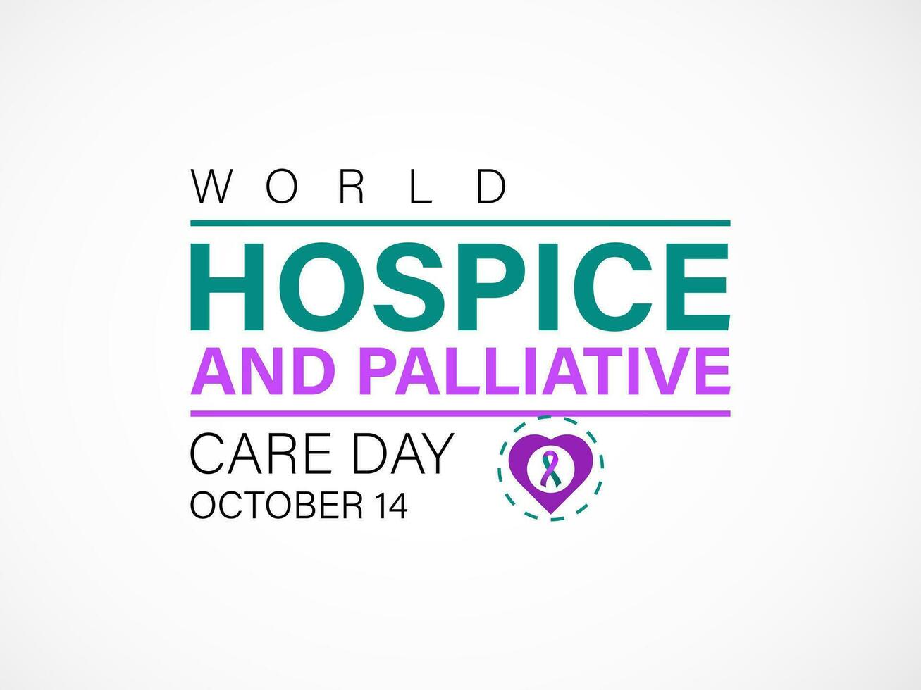 Hospice and Palliative care day is observed each year in October . Banner, poster, card, background design. vector