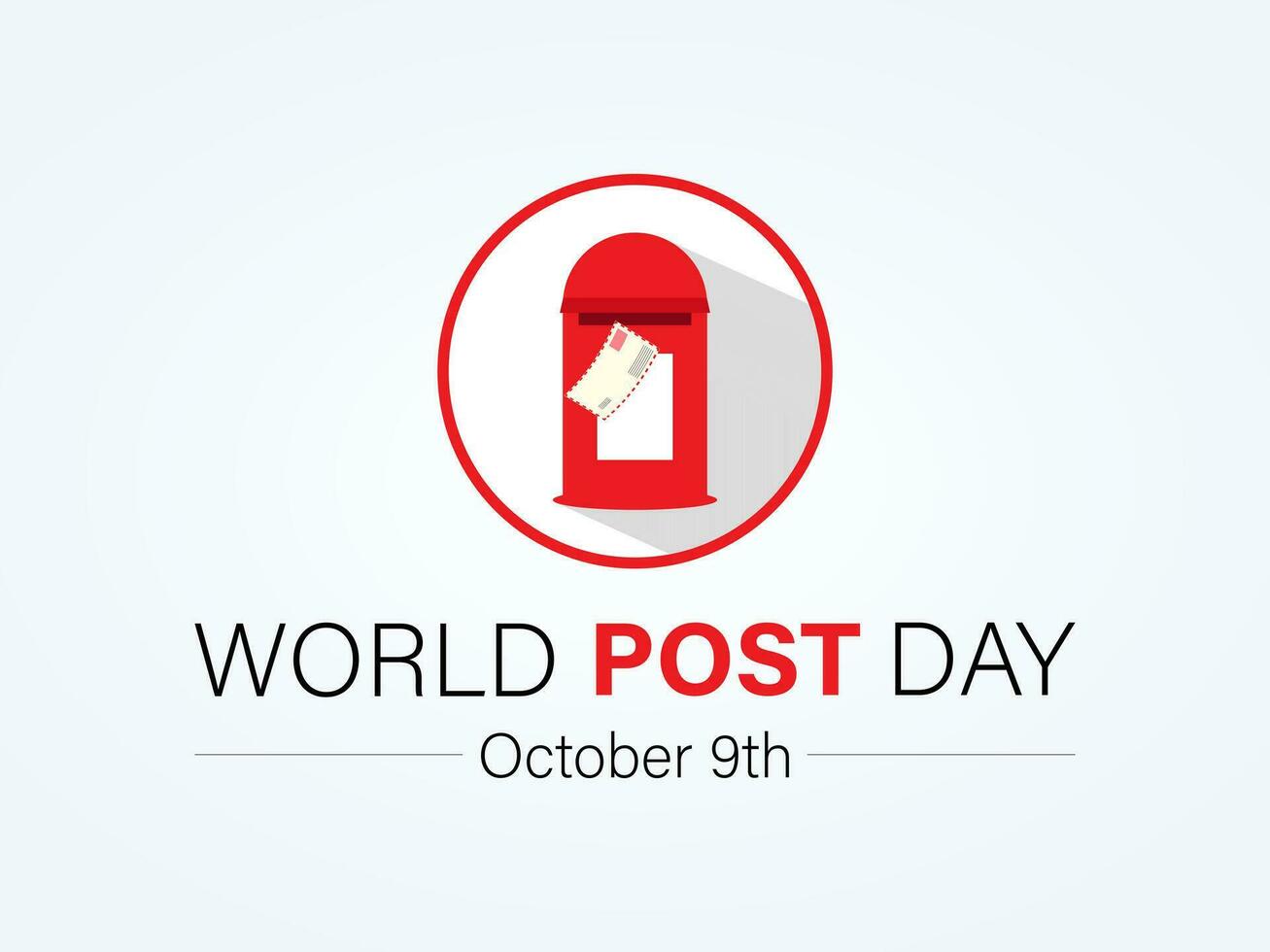 vector graphic of world post day good for world post day celebration. flyer Banner, poster, card, background design.