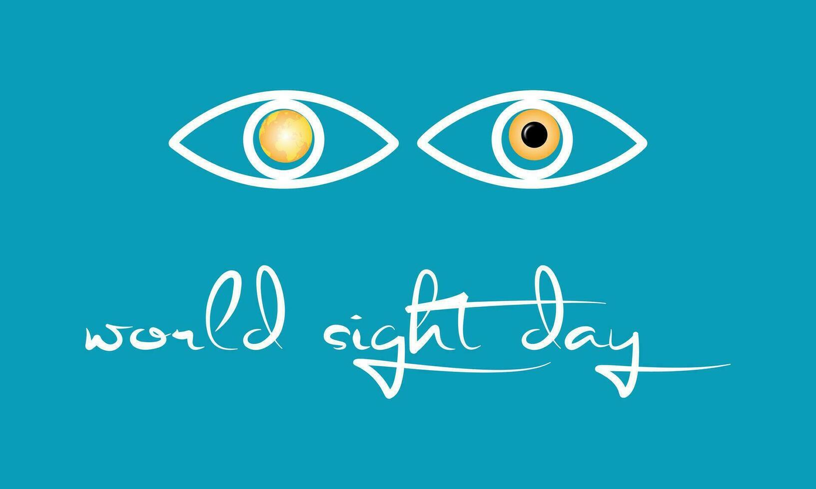 world sight day . Observed annually on the second Thursday of October. Banner, poster, card, background design. vector