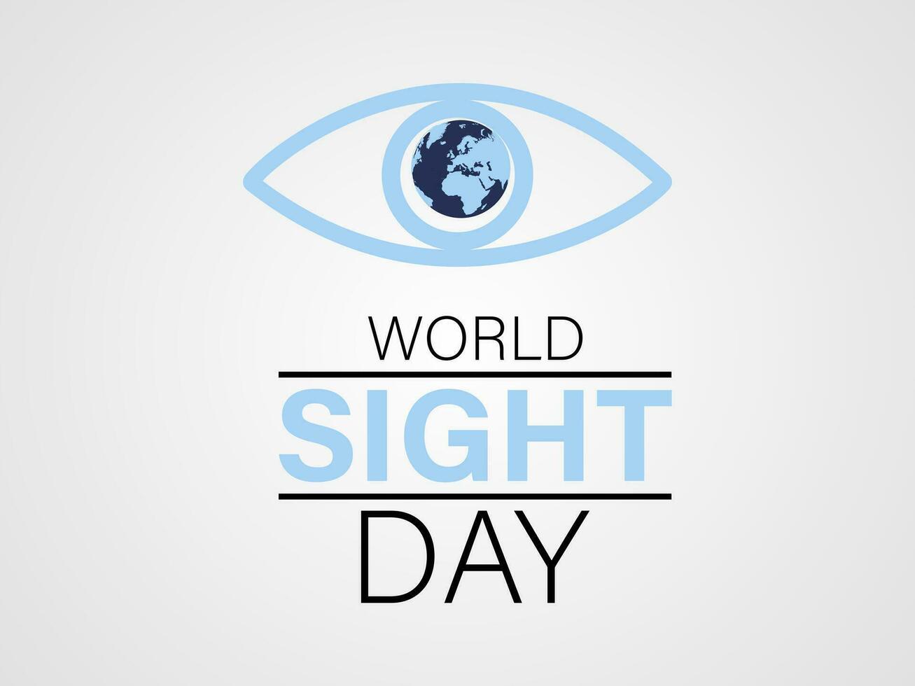 world sight day . Observed annually on the second Thursday of October. Banner, poster, card, background design. vector