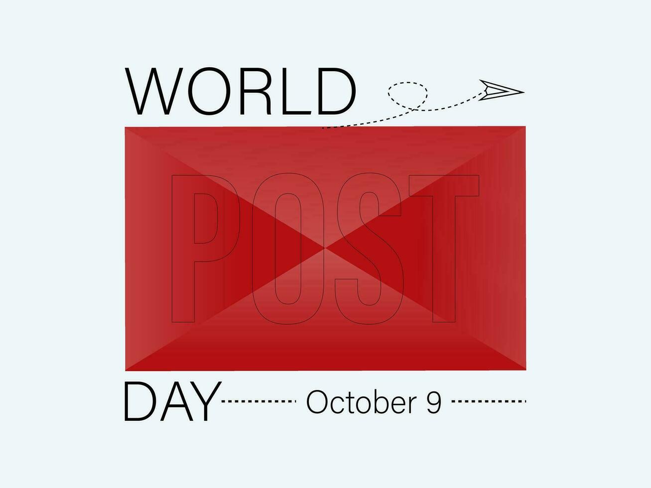 vector graphic of world post day good for world post day celebration. flyer Banner, poster, card, background design.
