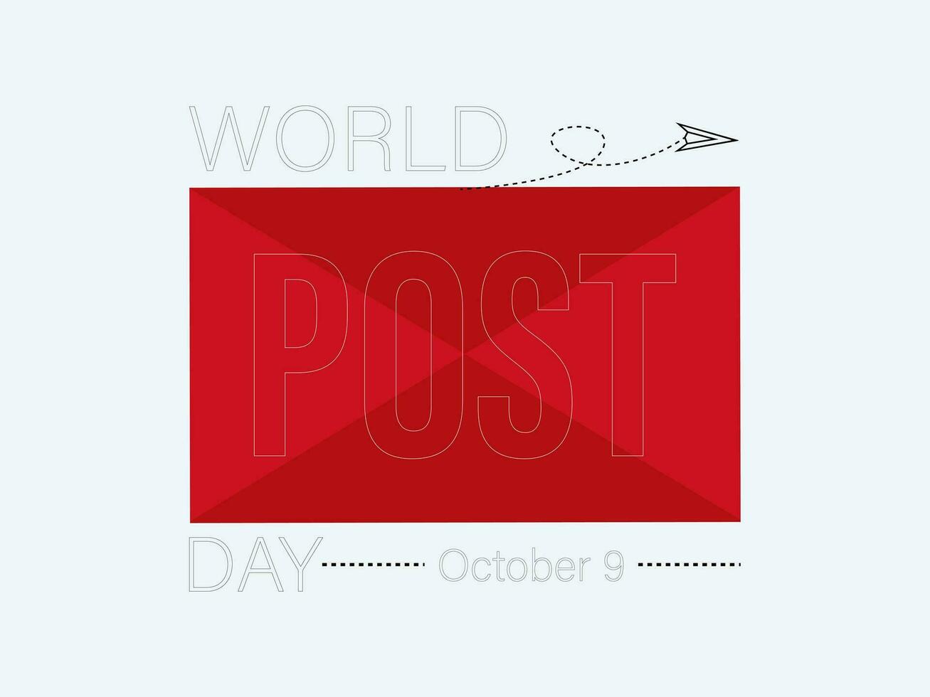vector graphic of world post day good for world post day celebration. flyer Banner, poster, card, background design.