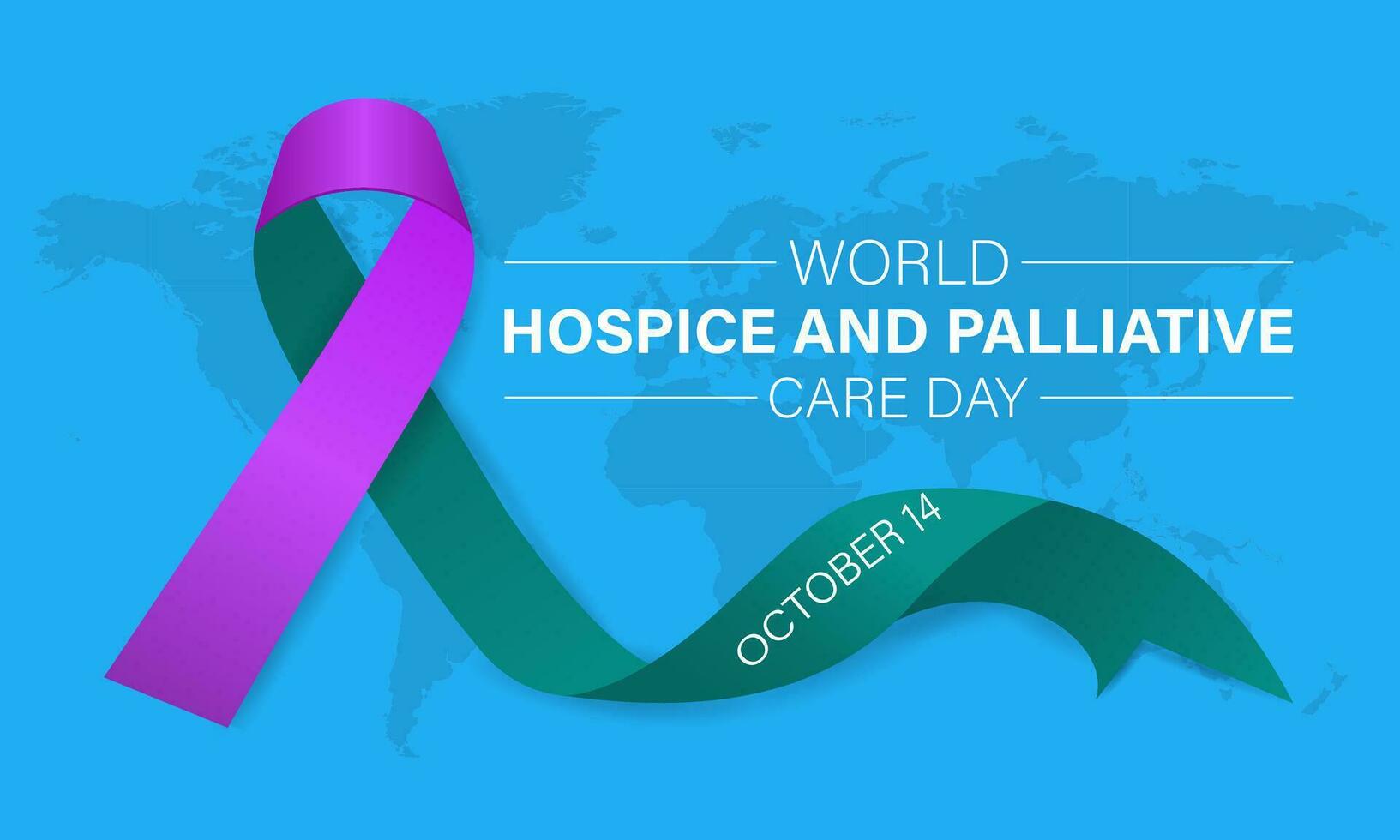 Hospice and Palliative care day is observed each year in October . Banner, poster, card, background design. vector