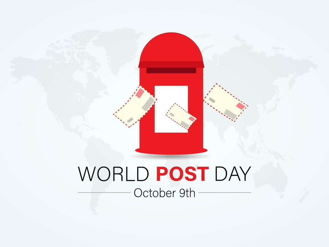 vector graphic of world post day good for world post day celebration. flyer Banner, poster, card, background design.