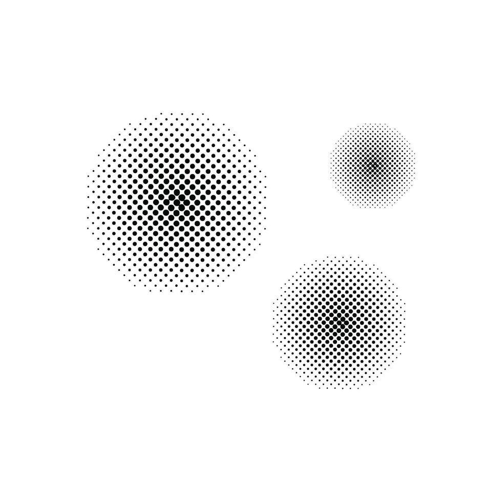 Halftone circle dot vector design template
