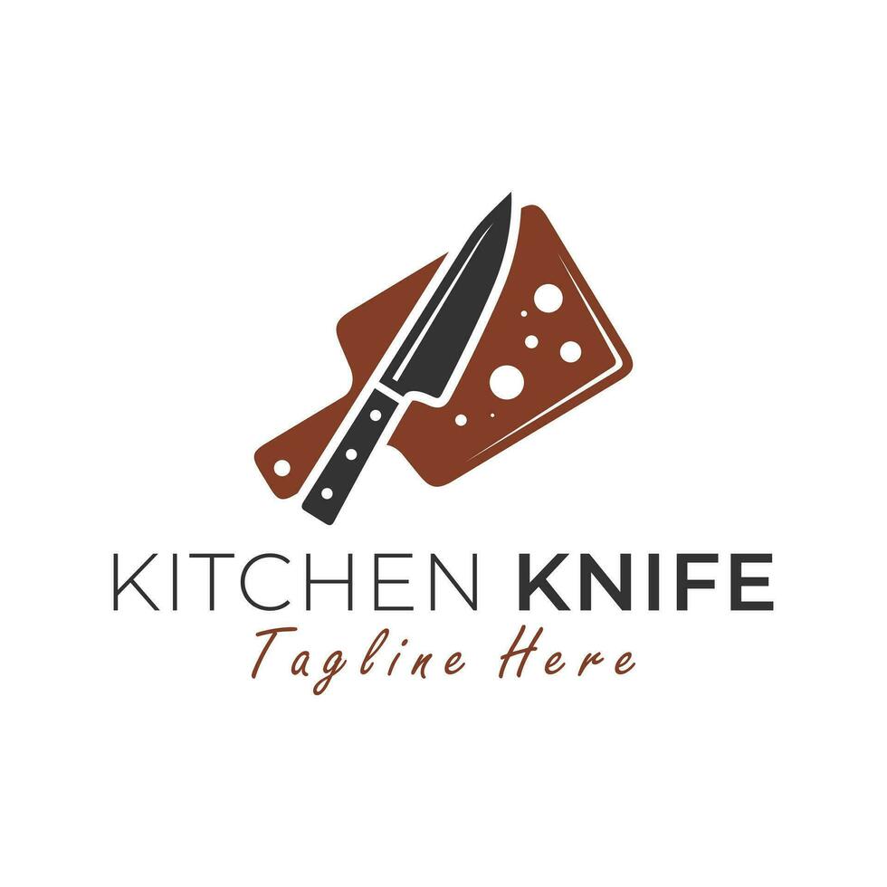 cooking knife vector illustration logo
