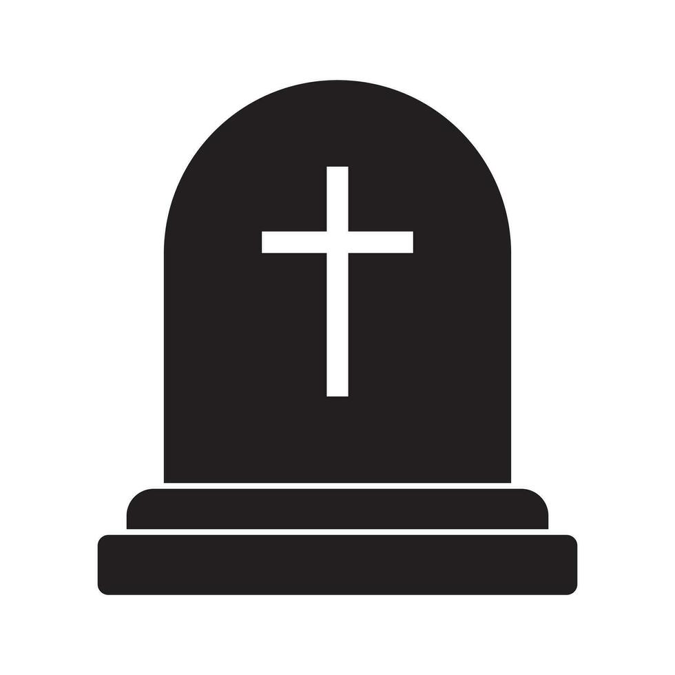 Tombstone icon. Rip grave icon vector. Stock vector illustration.