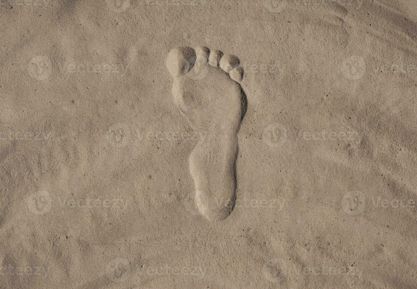 footsteps on beach in sandy photo