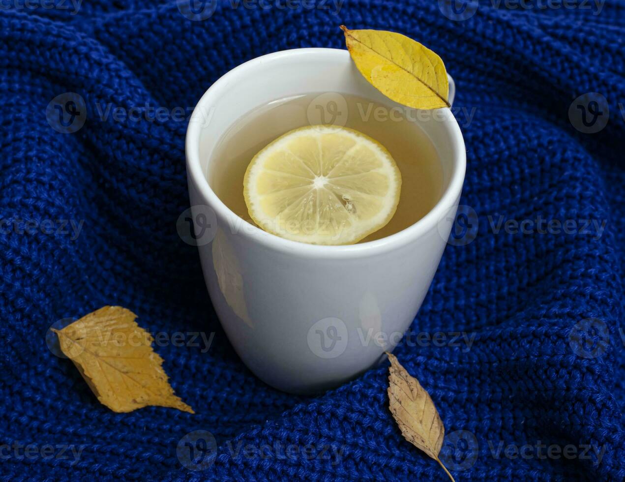 Ginger tea with lemon photo