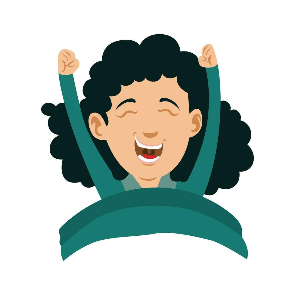 illustration of people waking up vector image