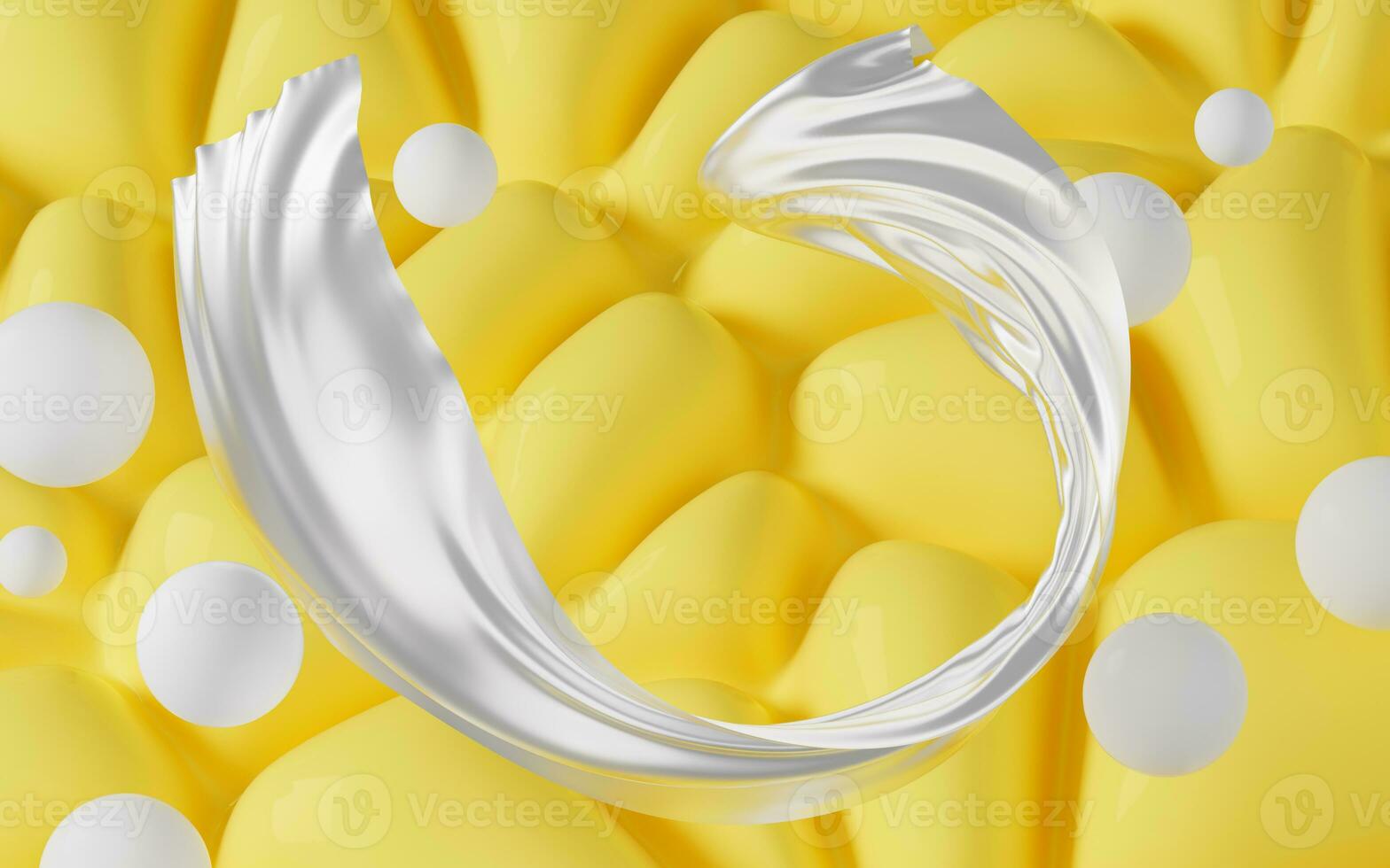 Soft and fluffy fabric, 3d rendering. photo