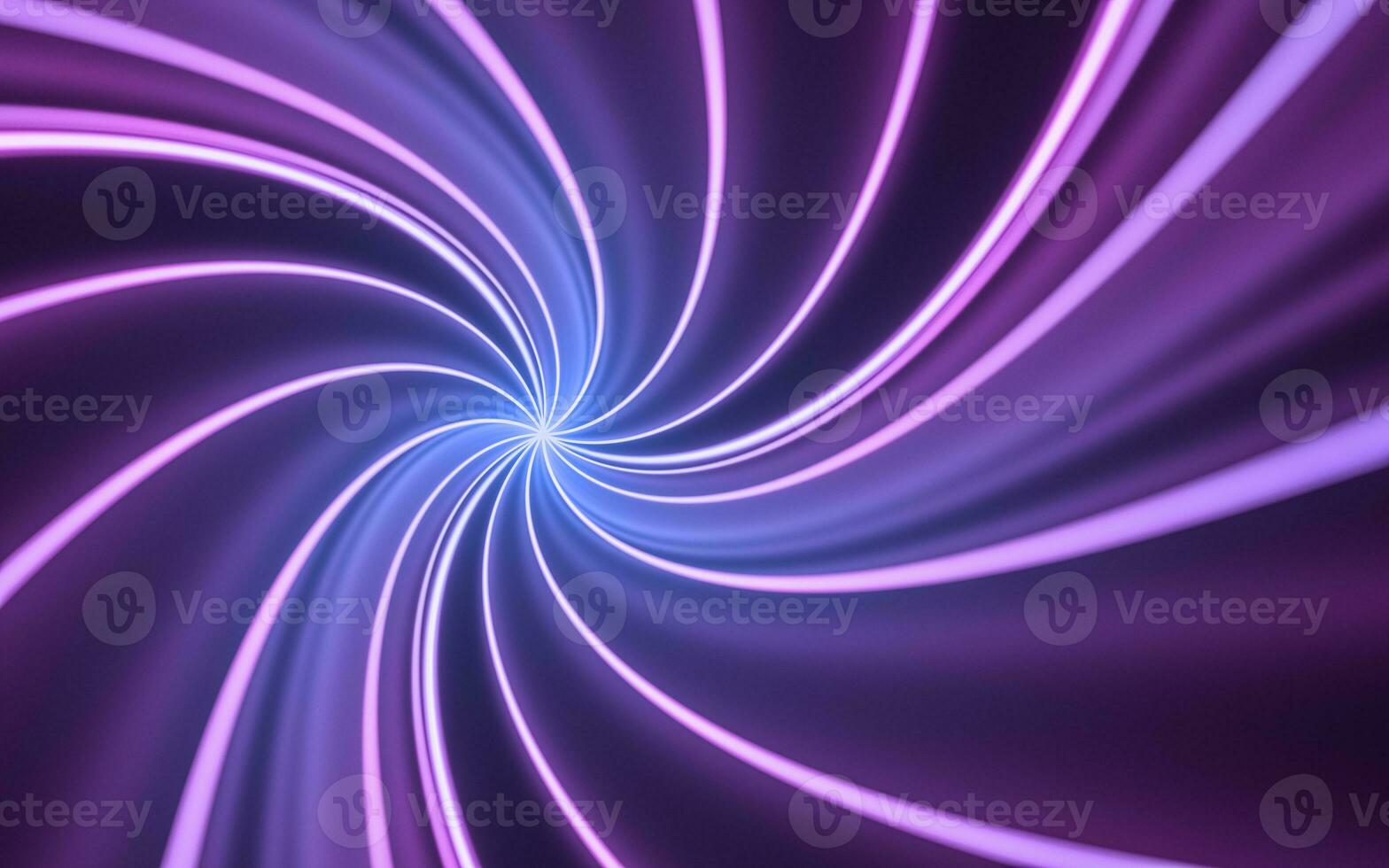 Purple twist cubes with black background, 3d rendering. photo