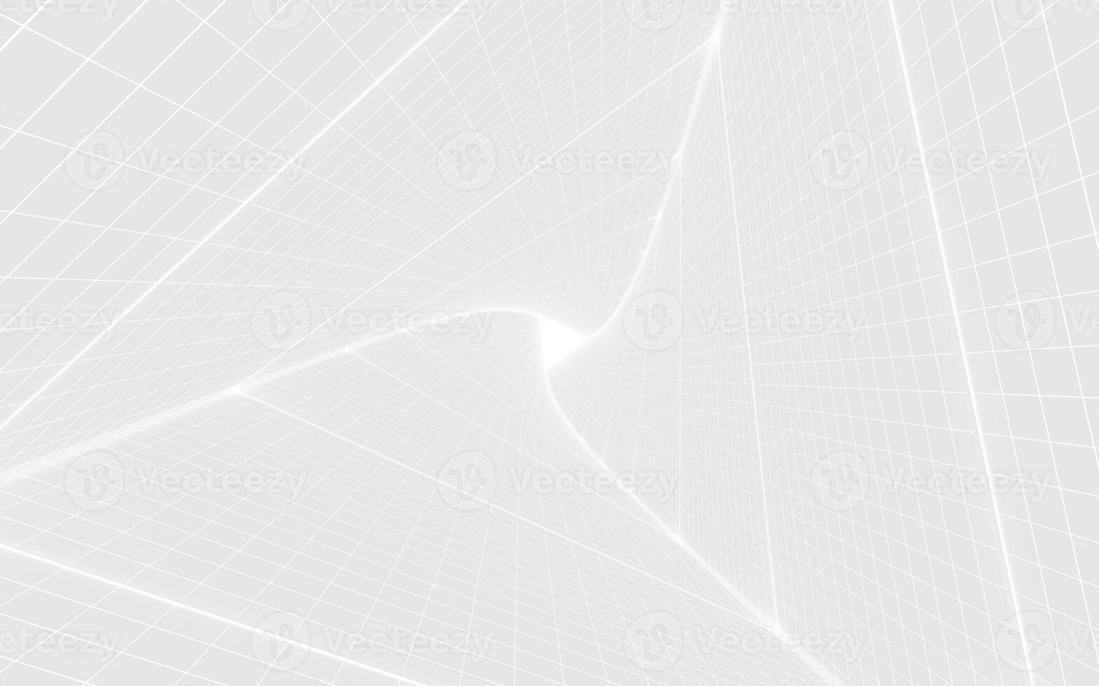 White twist cubes with white background, 3d rendering. photo