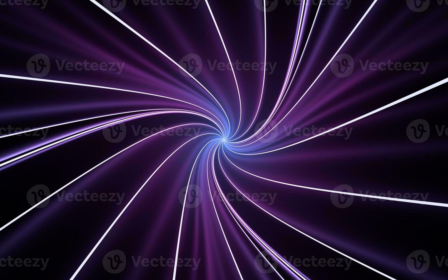 Purple twist cubes with black background, 3d rendering. photo