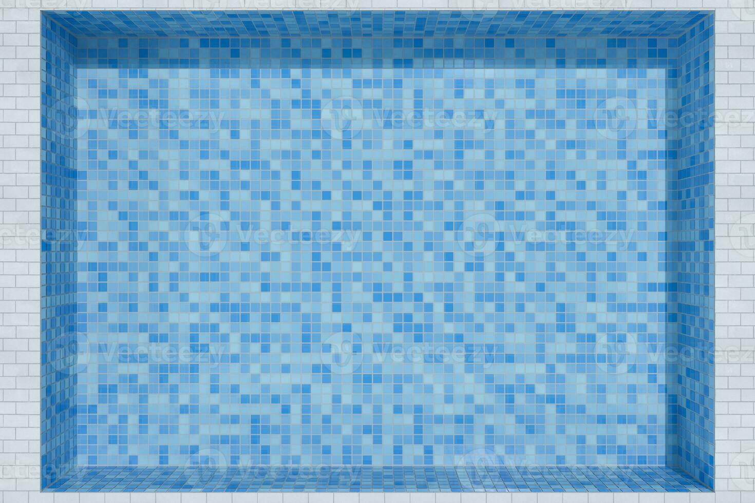 A swimming pool on a clear day, 3d rendering. photo