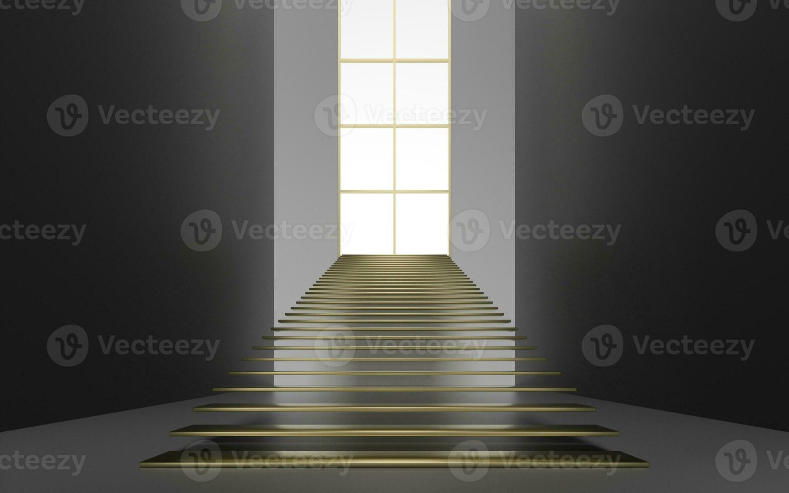 Large steps in the luxury palace, 3d rendering. photo