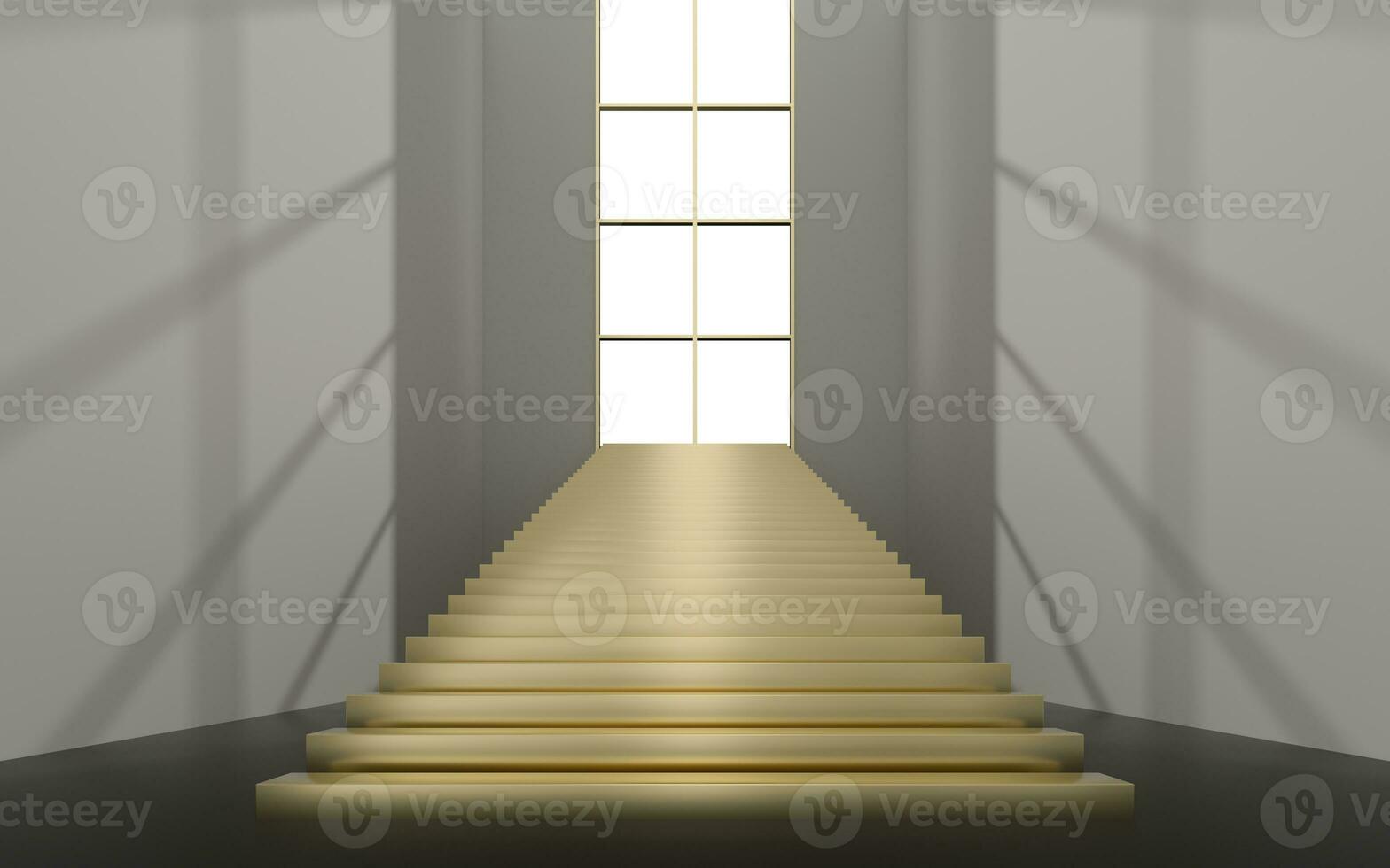 Large steps in the luxury palace, 3d rendering. photo