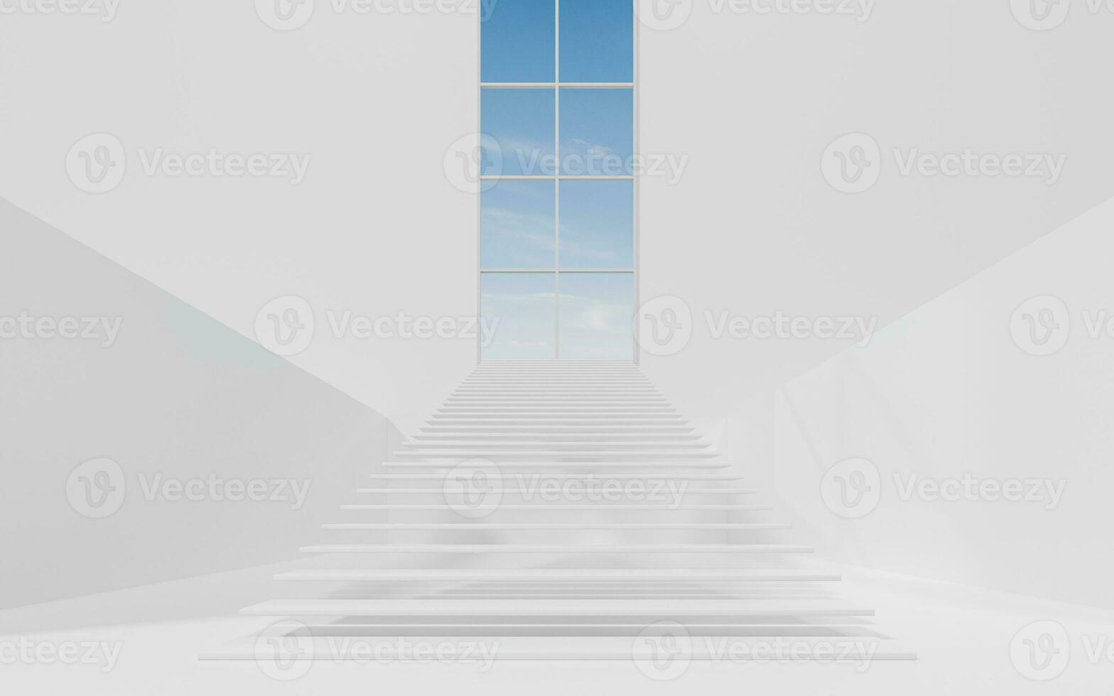 Large steps in the luxury palace, 3d rendering. photo