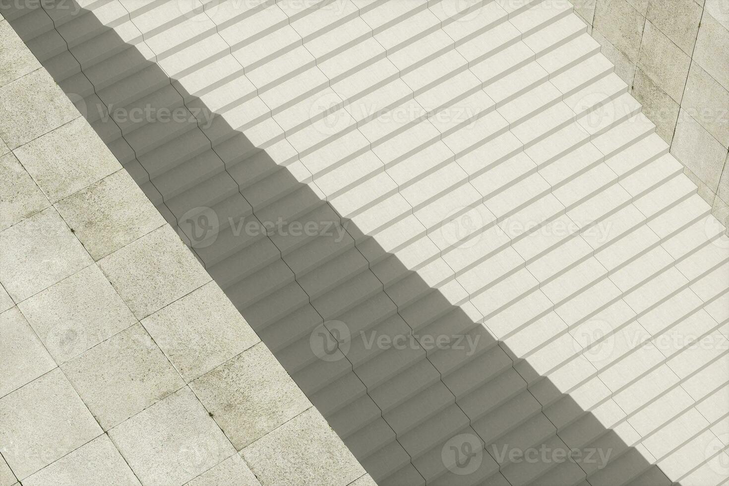 pasos y pared con gris fondo, moderno construcción, 3d representación. foto