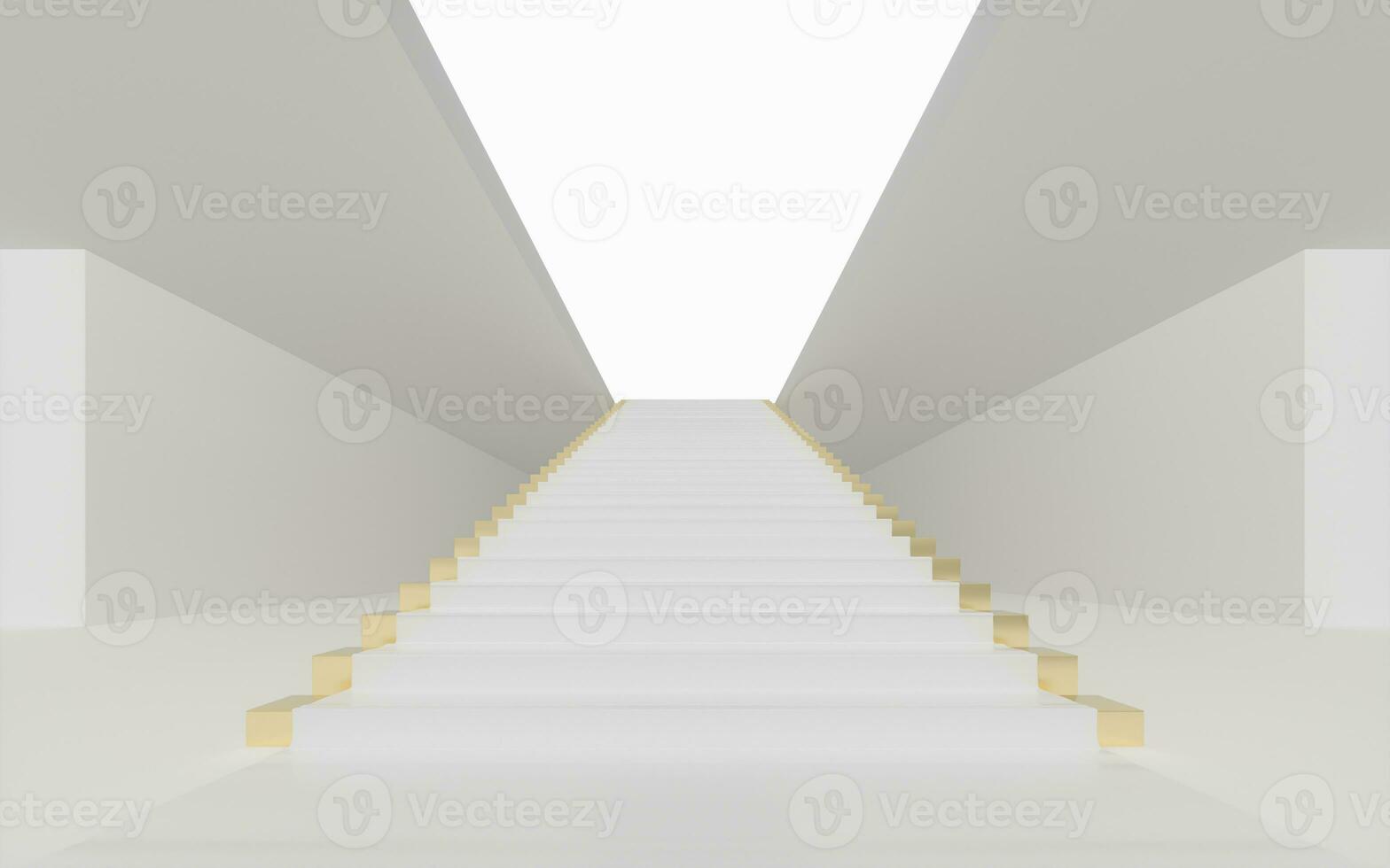 Large steps in the luxury palace, 3d rendering. photo