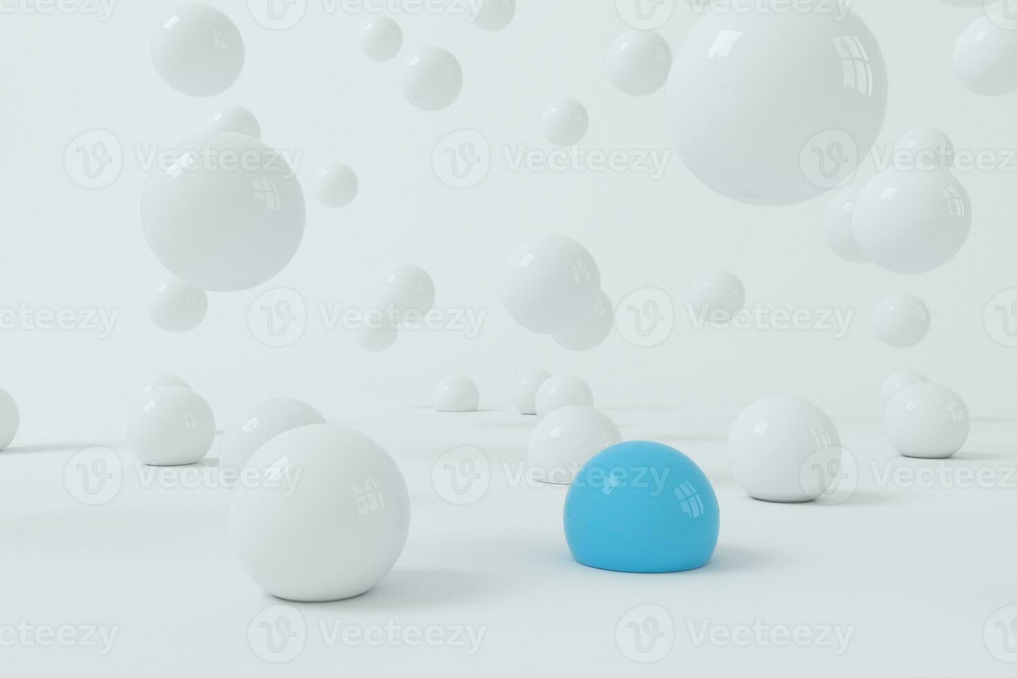 Bouncing soft balls with white background, 3d rendering. photo