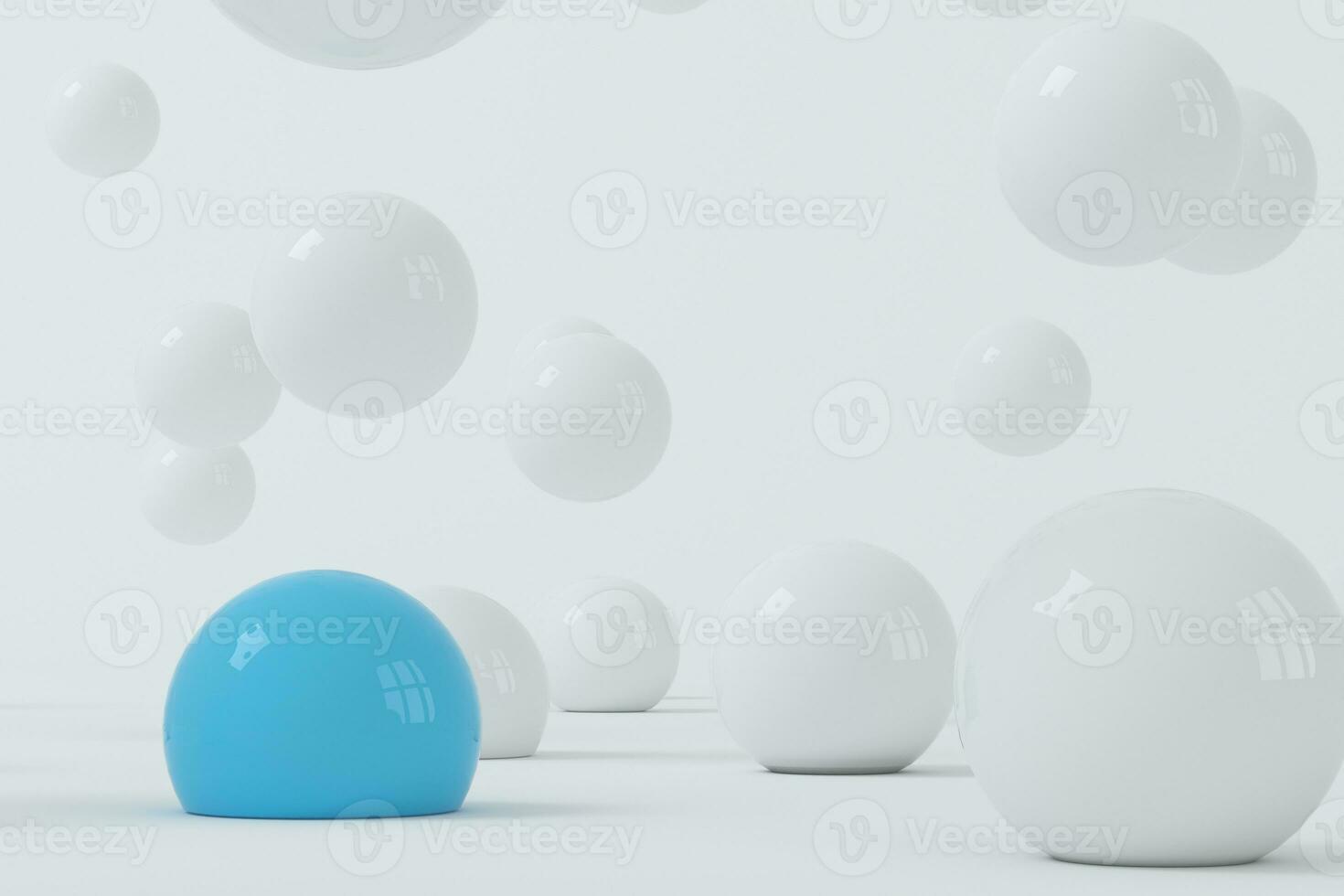 Bouncing soft balls with white background, 3d rendering. photo