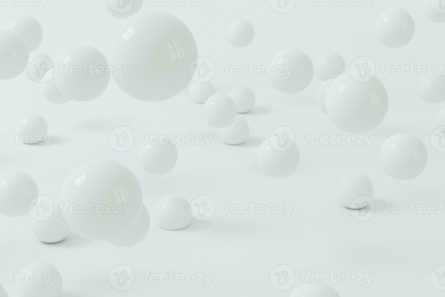 Bouncing soft balls with white background, 3d rendering. photo