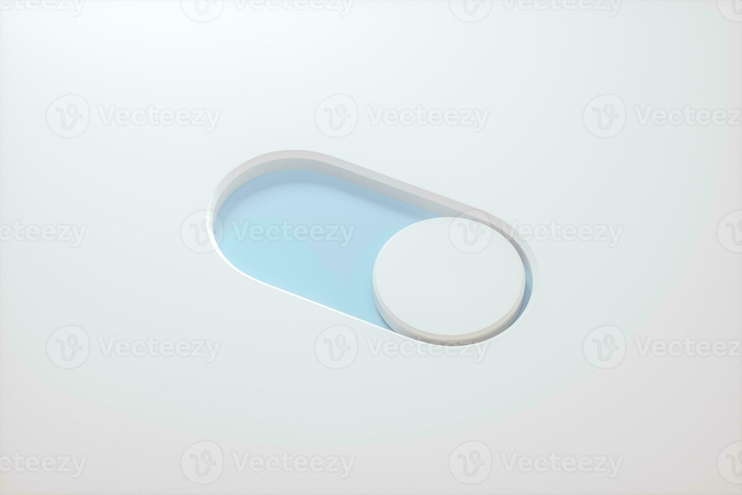Slide switch and touch button, science and technology, 3d rendering. photo