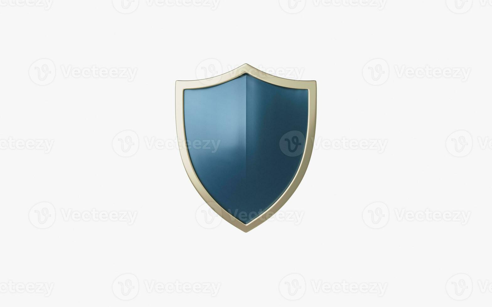 Shield with white background, 3d rendering. photo