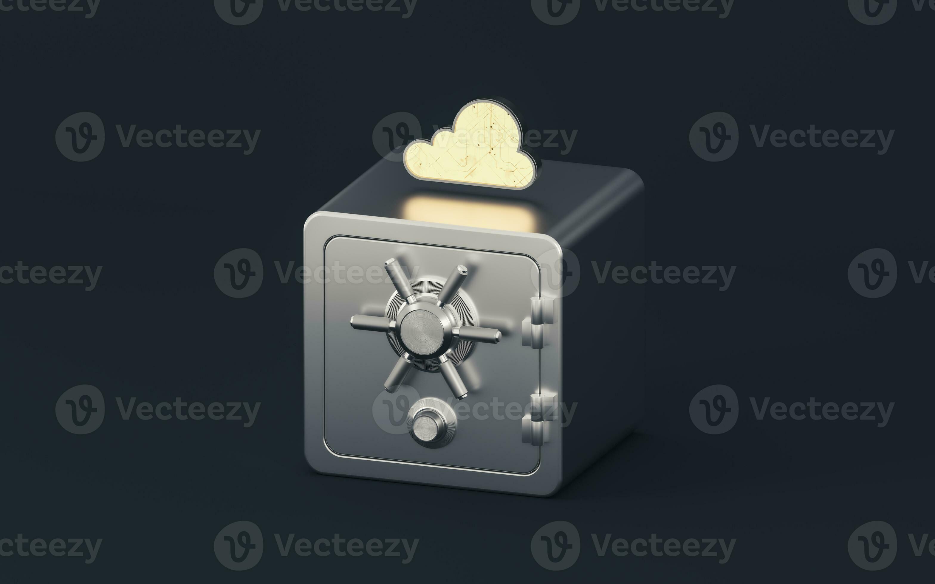 Cloud computing and safe box, 3d rendering. 27841059 Stock Photo at Vecteezy