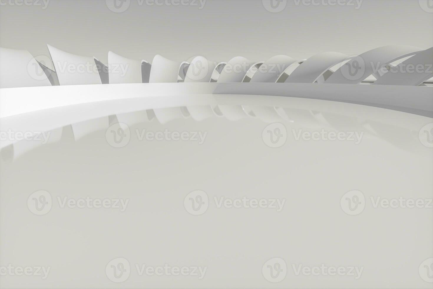 Bright curve architectural structure, 3d rendering. photo