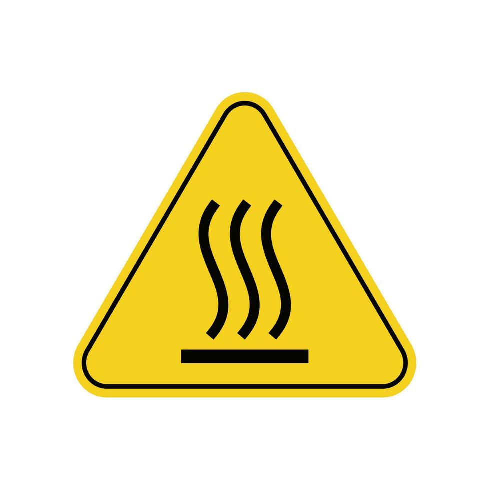caliente superficie advertencia firmar icono vector