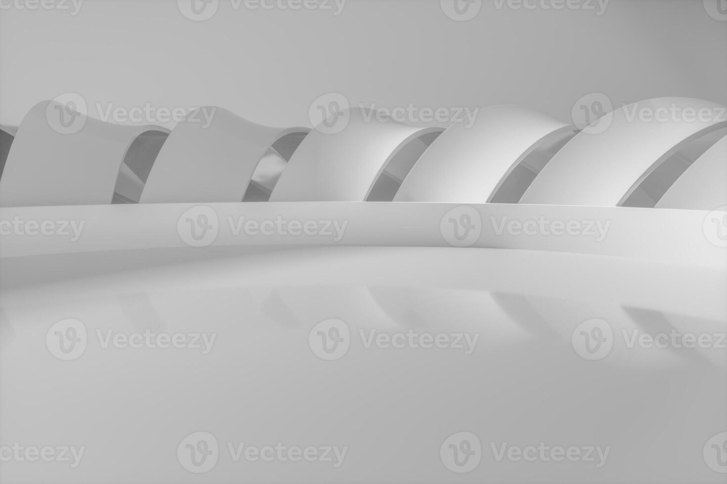Bright curve architectural structure, 3d rendering. photo
