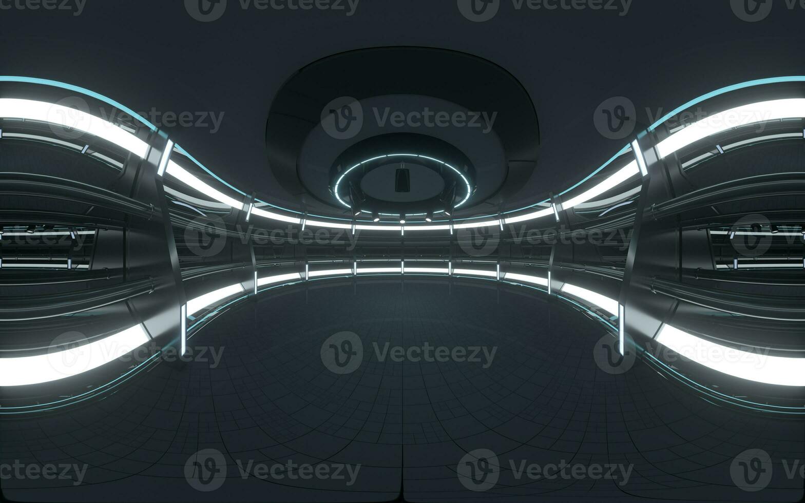 Empty room and spotlights, 3d rendering. photo