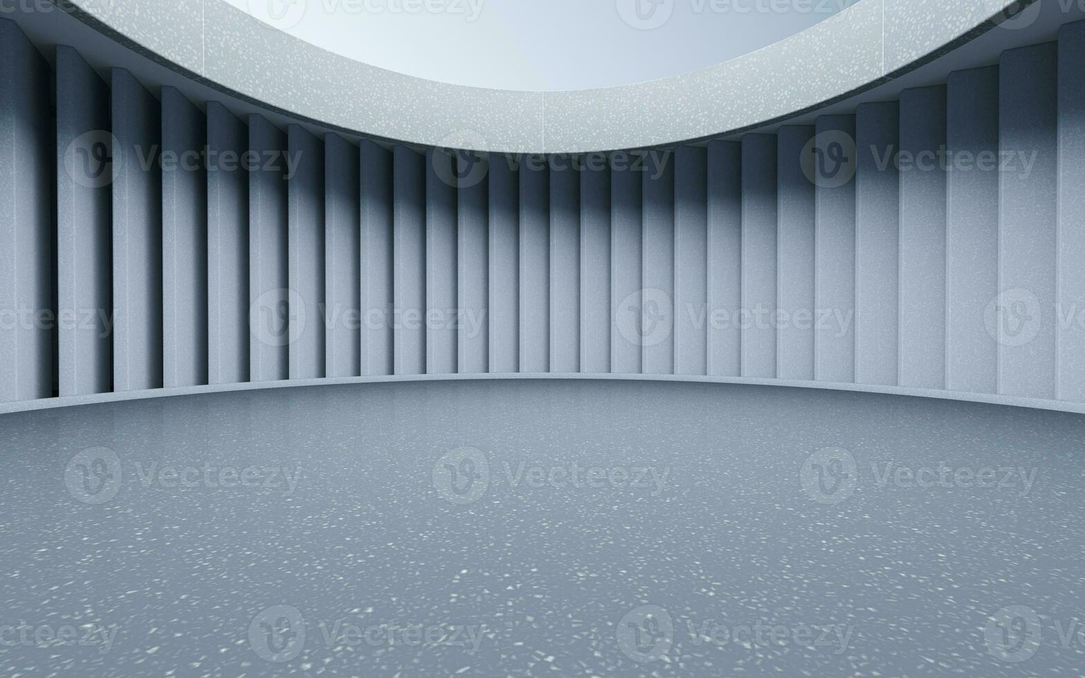 Empty round room, sense of space, 3d rendering. photo