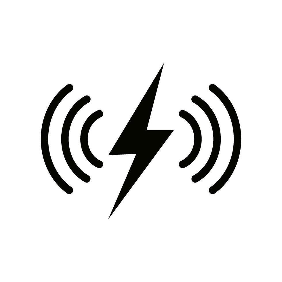 Wireless charging vector icon