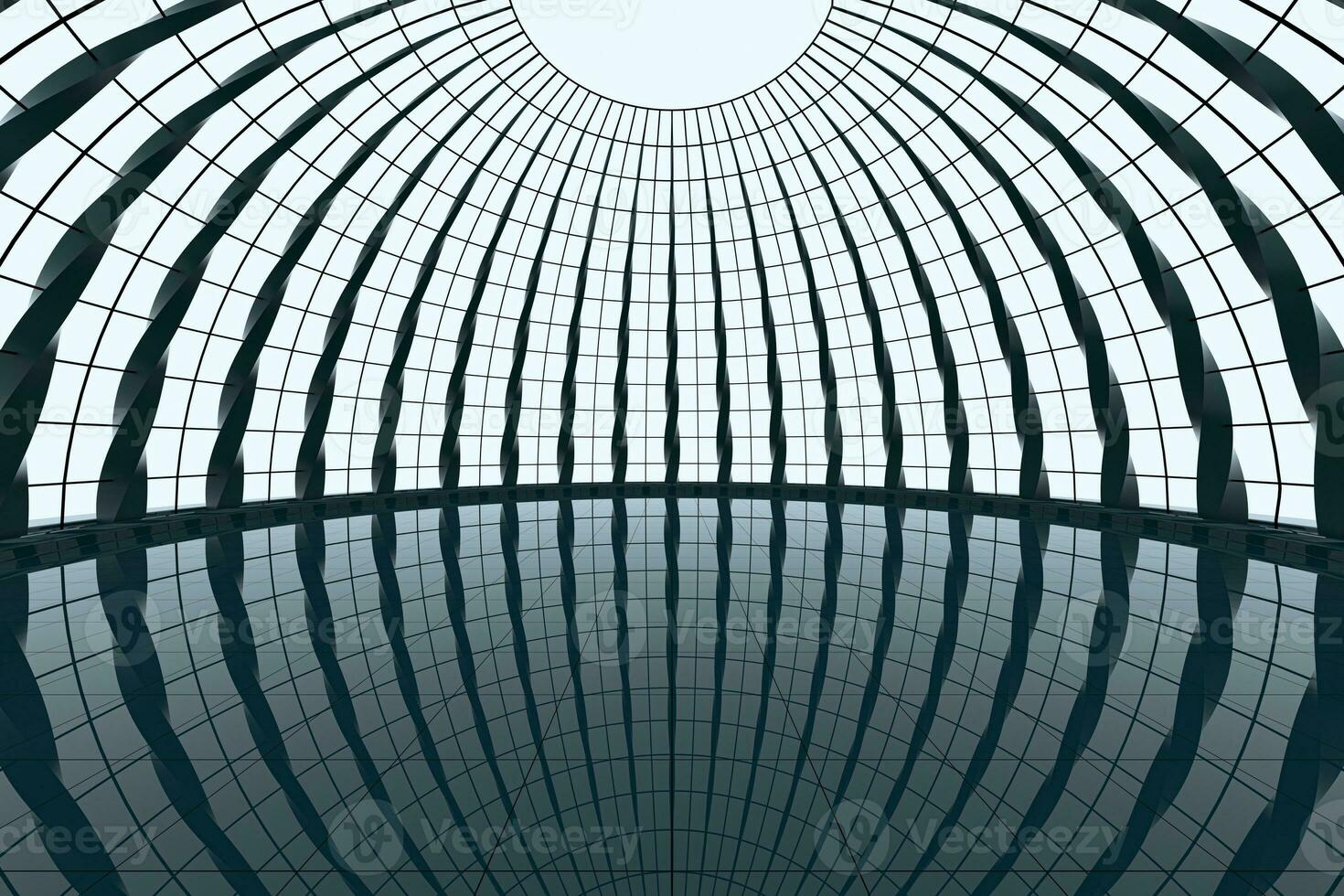 Round hall architecture background, 3d rendering. photo