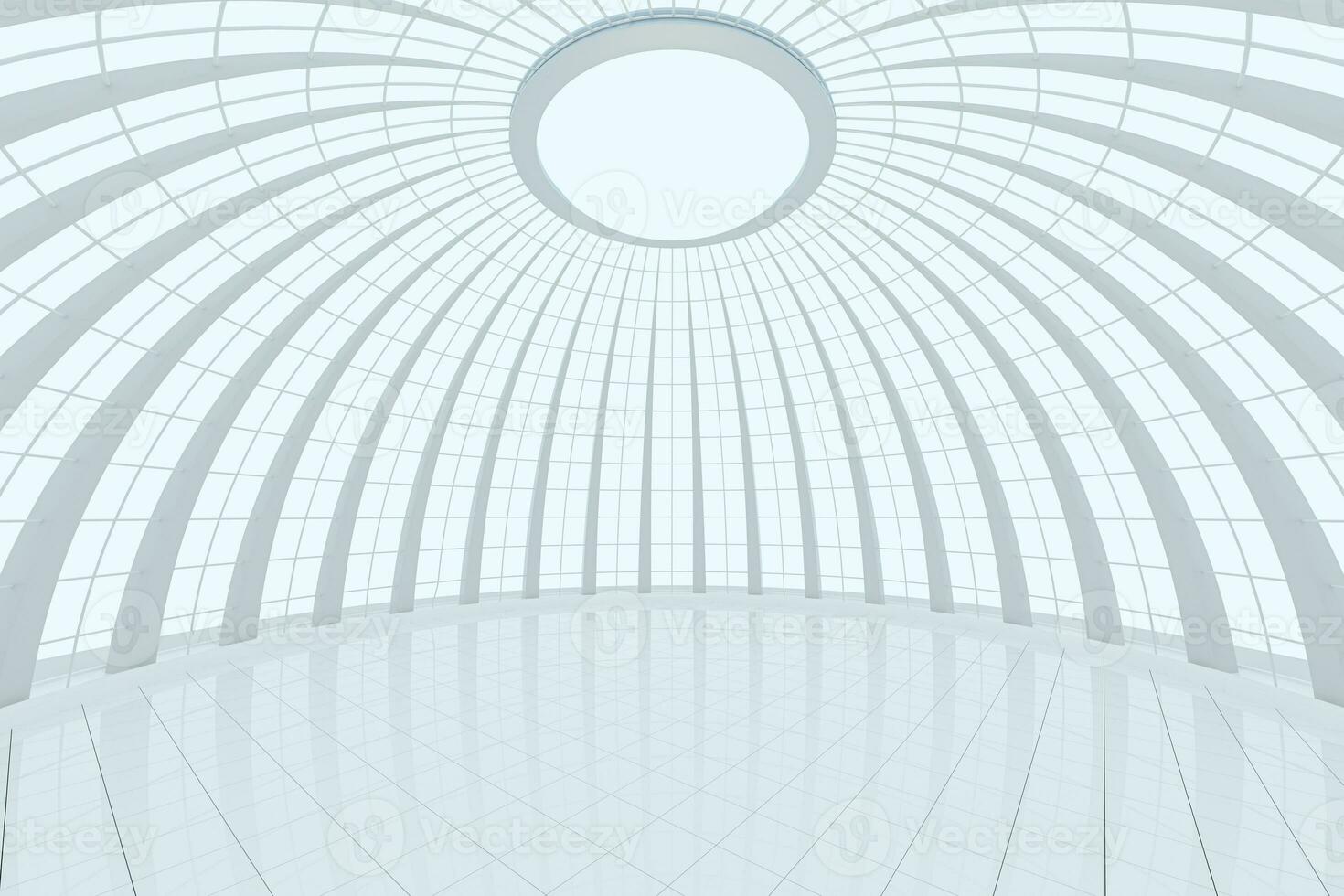 Round hall architecture background, 3d rendering. photo