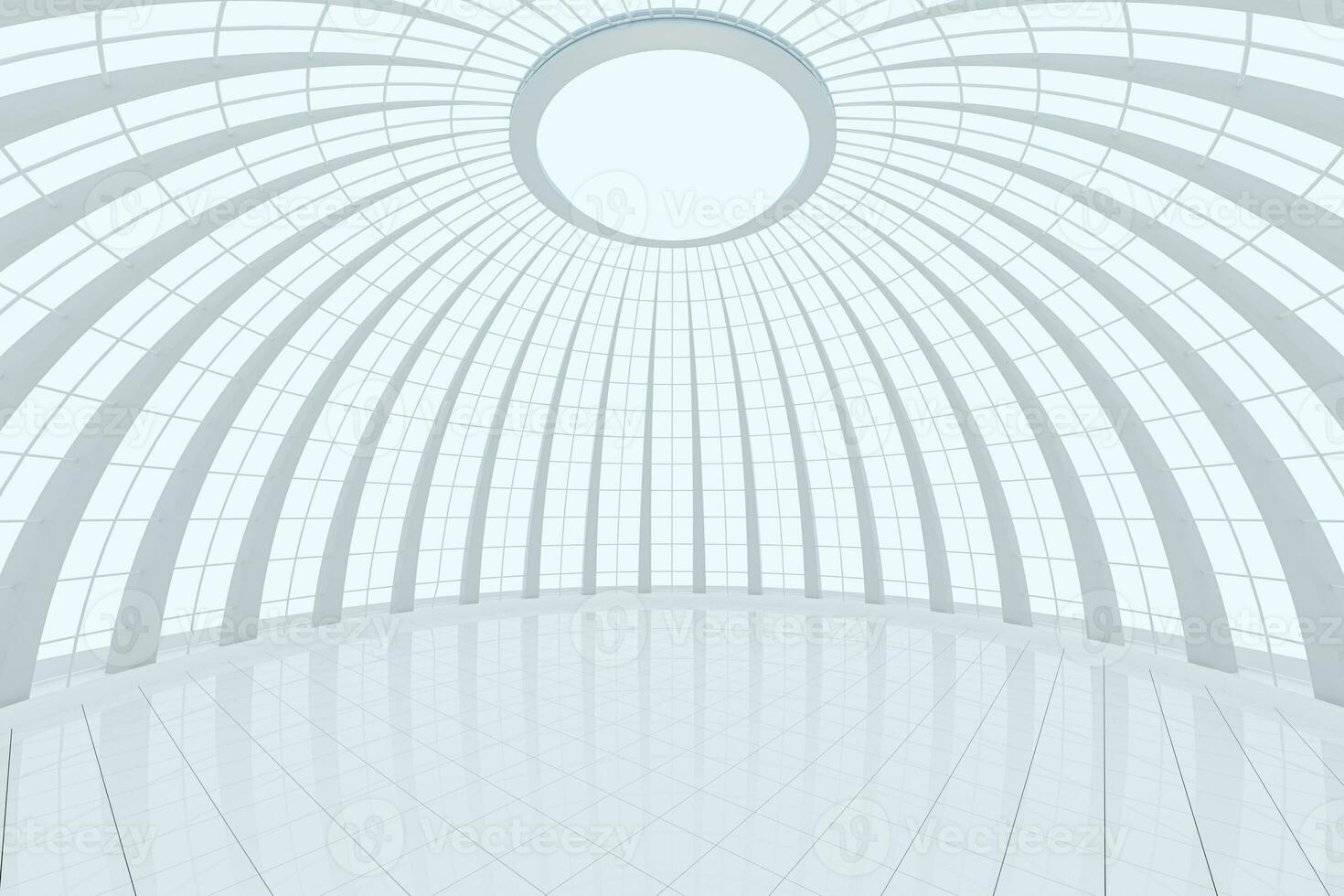 Round hall architecture background, 3d rendering. photo