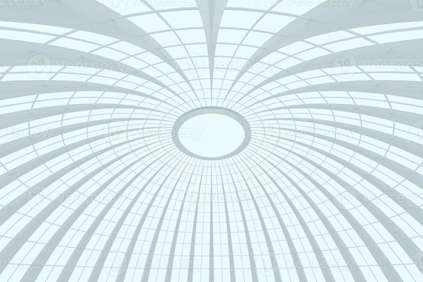 Round hall architecture background, 3d rendering. photo